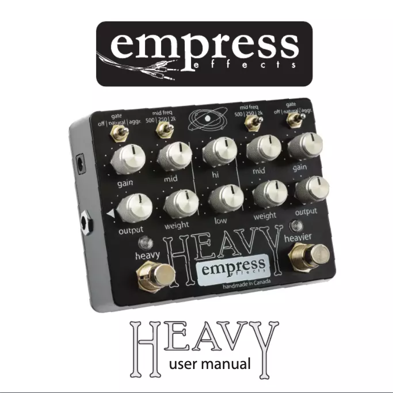 Página 1 del manual Manual de usuario Empress Effects Heavy