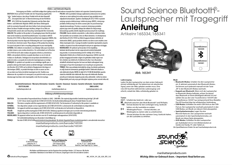 Image de la première page du manuel de l'appareil 165334