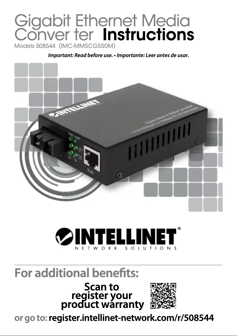 Page n°1 - Manuel utilisateur Intellinet 508544