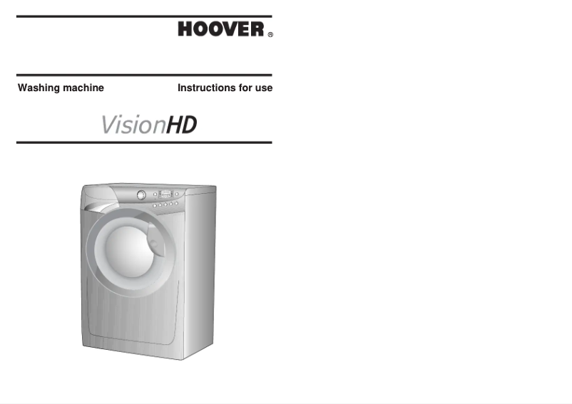 Page n°1 - Manuel utilisateur Hoover VHD 8142