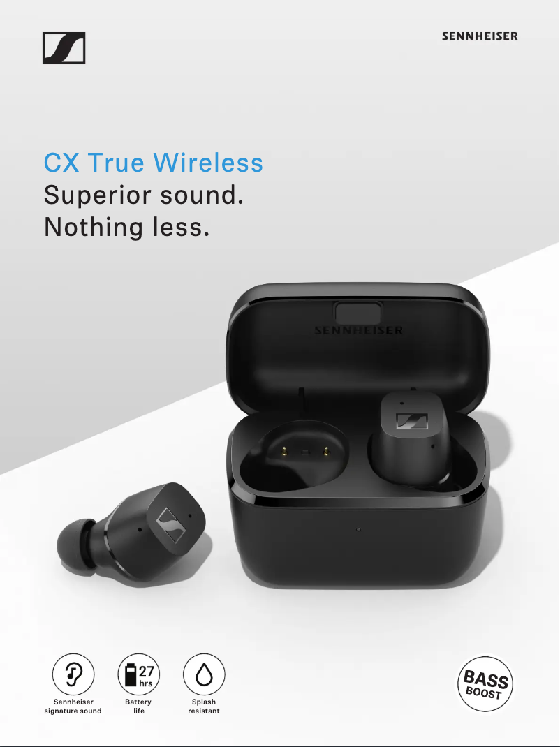 Page 1 de la notice Fiche technique Sennheiser CX True Wireless