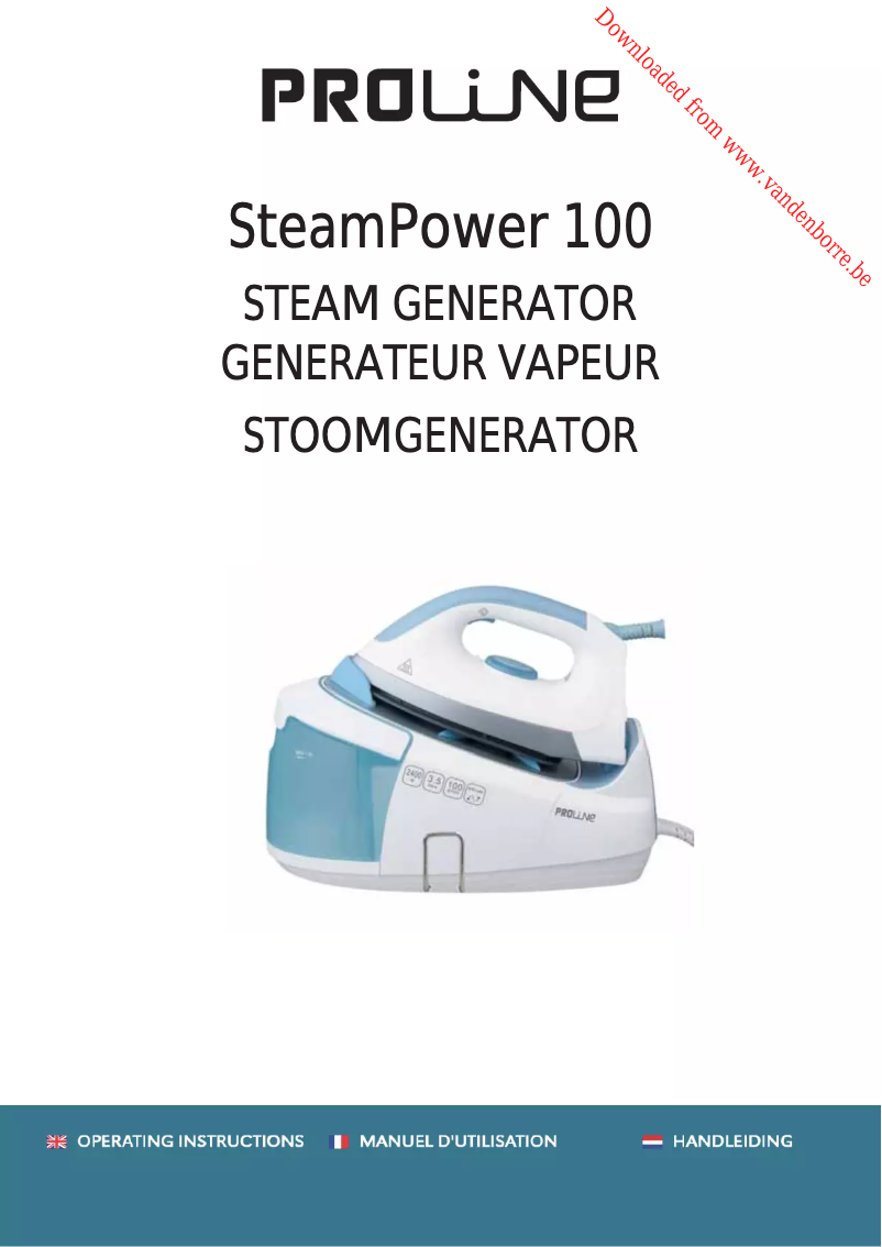 Imagen de la primera página del manual del dispositivo SteamPower 100