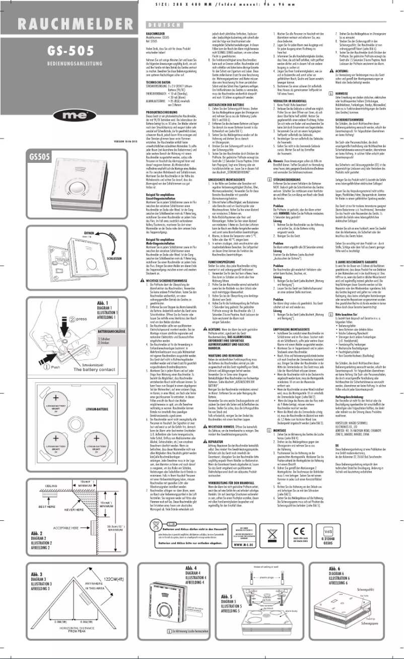 Image de la première page du manuel de l'appareil GS-505