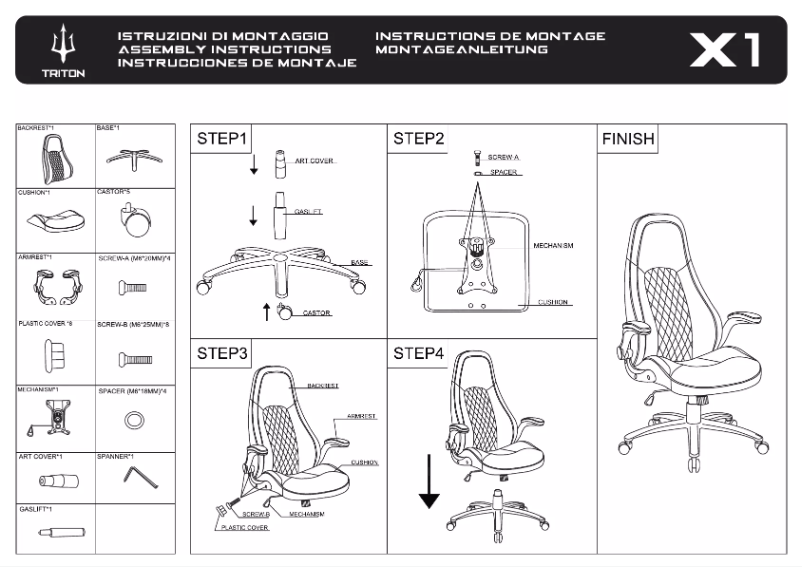 Image de la première page du manuel de l'appareil Triton X1