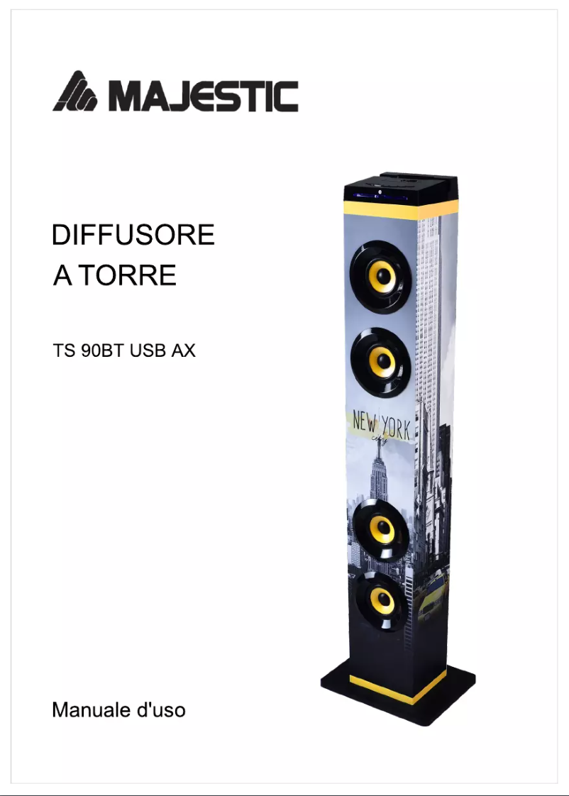 Page 1 de la notice Manuel utilisateur Majestic TS-90 BT USB AX