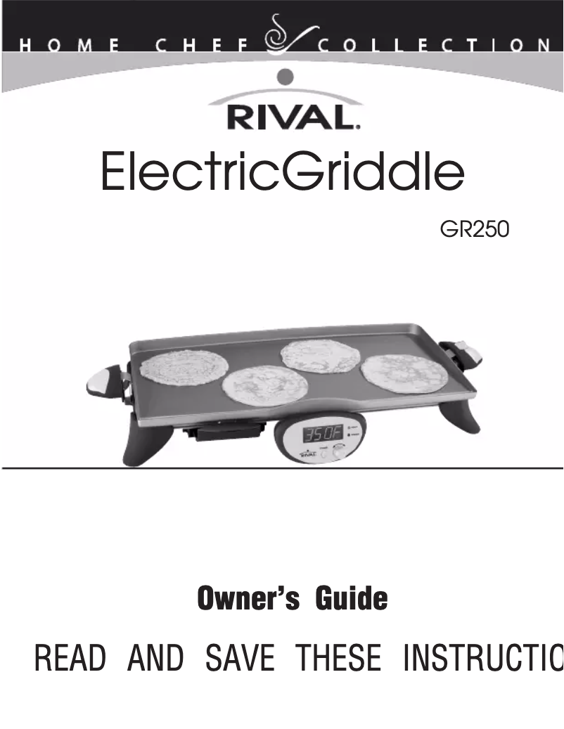 Page 1 de la notice Manuel utilisateur Rival GR250