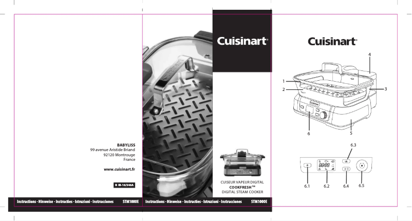 Page n°1 - Manuel utilisateur Cuisinart Cookfresh STM1000E