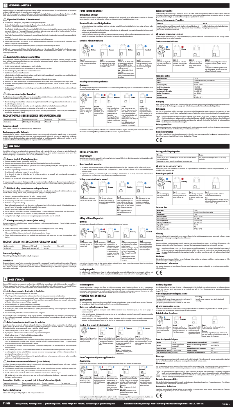 Page n°1 - Manuel utilisateur Schwaiger 715958
