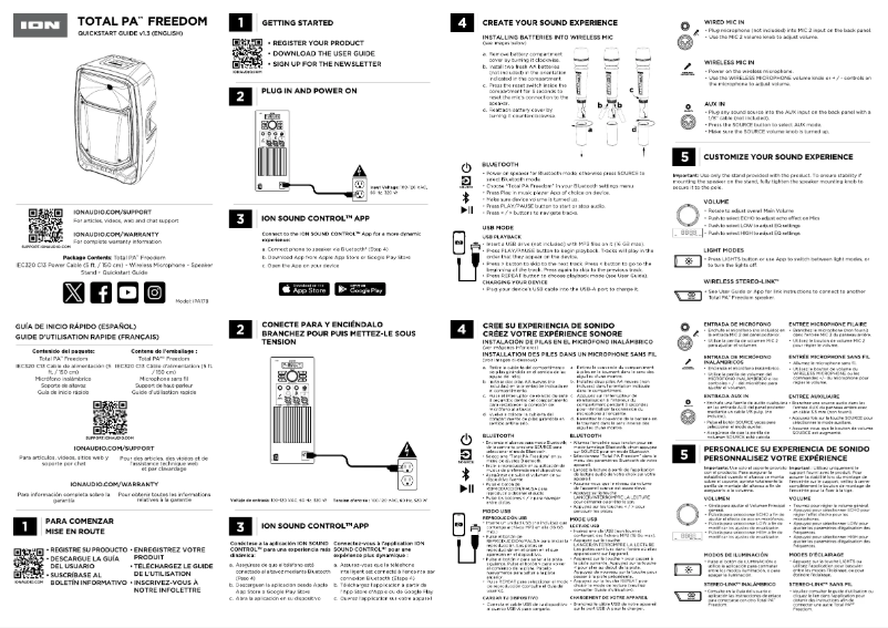 Page n°1 - Guide de démarrage rapide ION Total PA Freedom