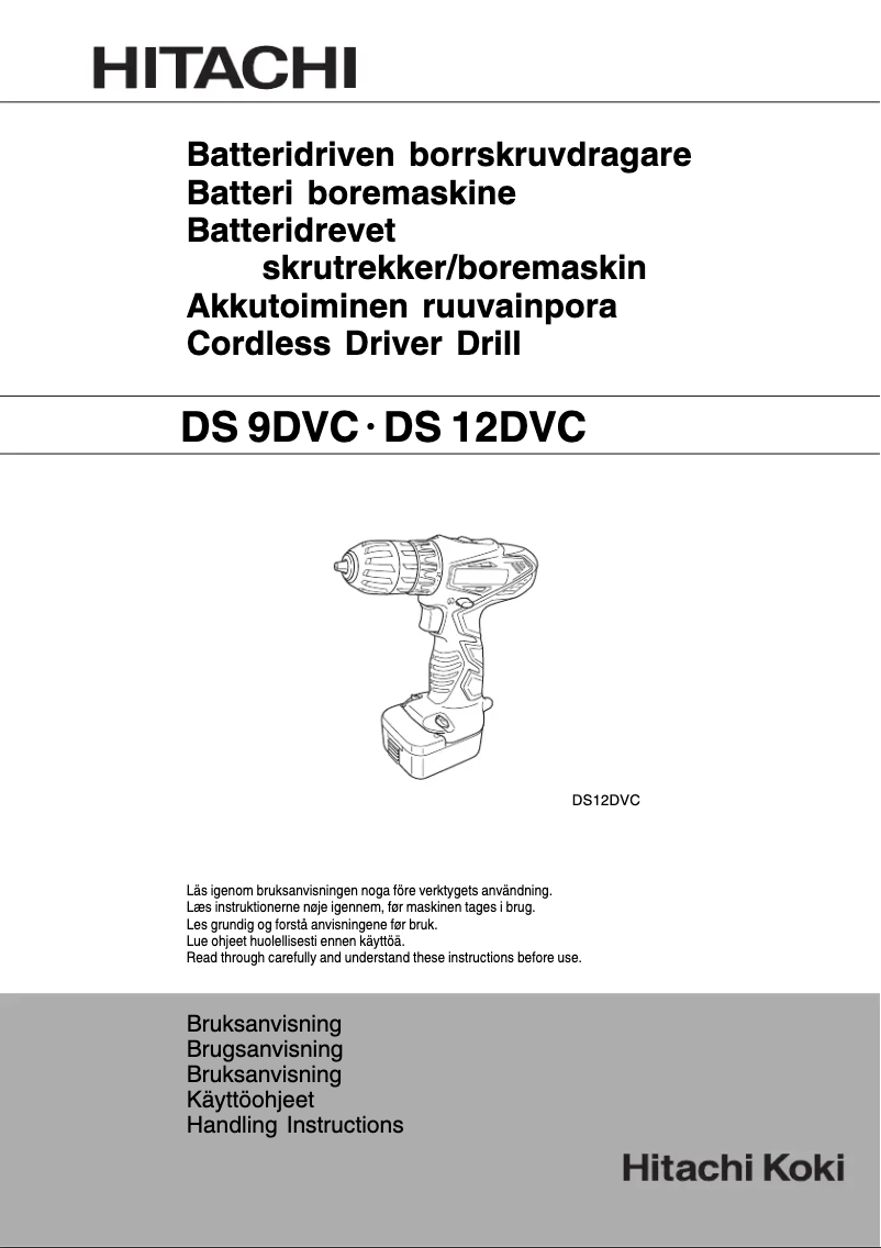 Page n°1 - Manuel utilisateur Hitachi DS 9DVC