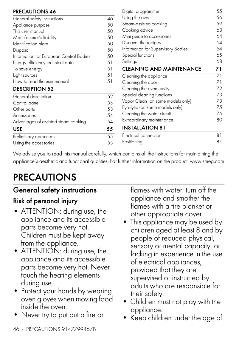 Image de la première page du manuel de l'appareil SOP6301S2X