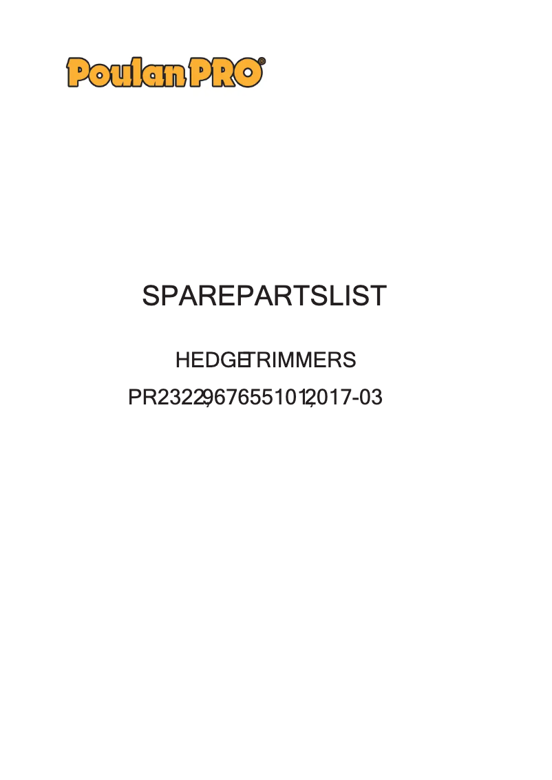 Página 1 del manual Ficha técnica Poulan Pro PR2322