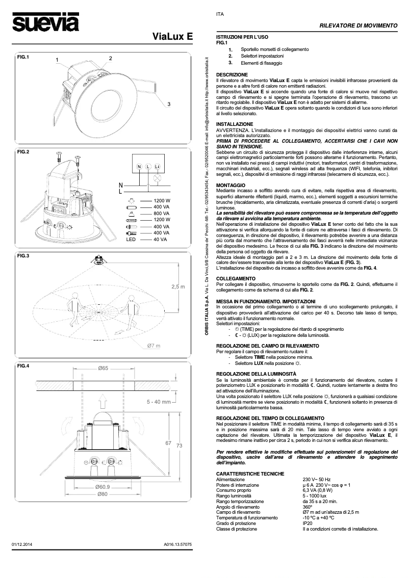 Page n°1 - Manuel utilisateur Suevia ViaLux E