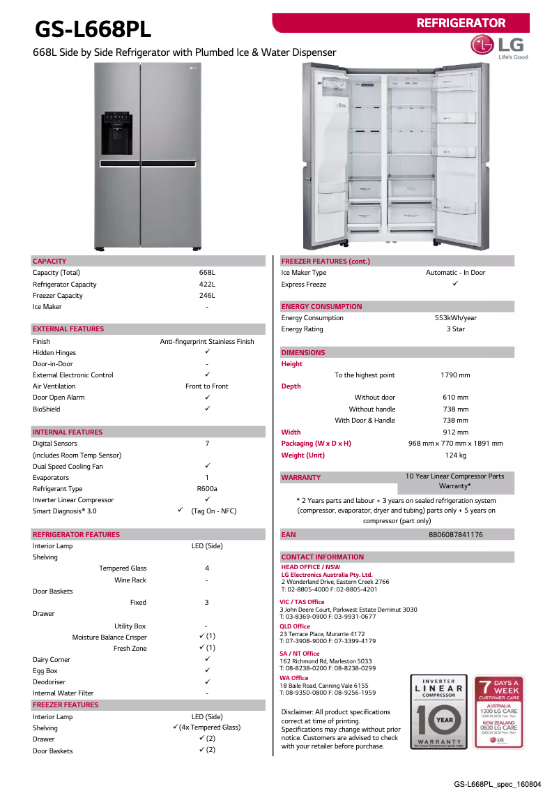 Image de la première page du manuel de l'appareil GS-L668PL