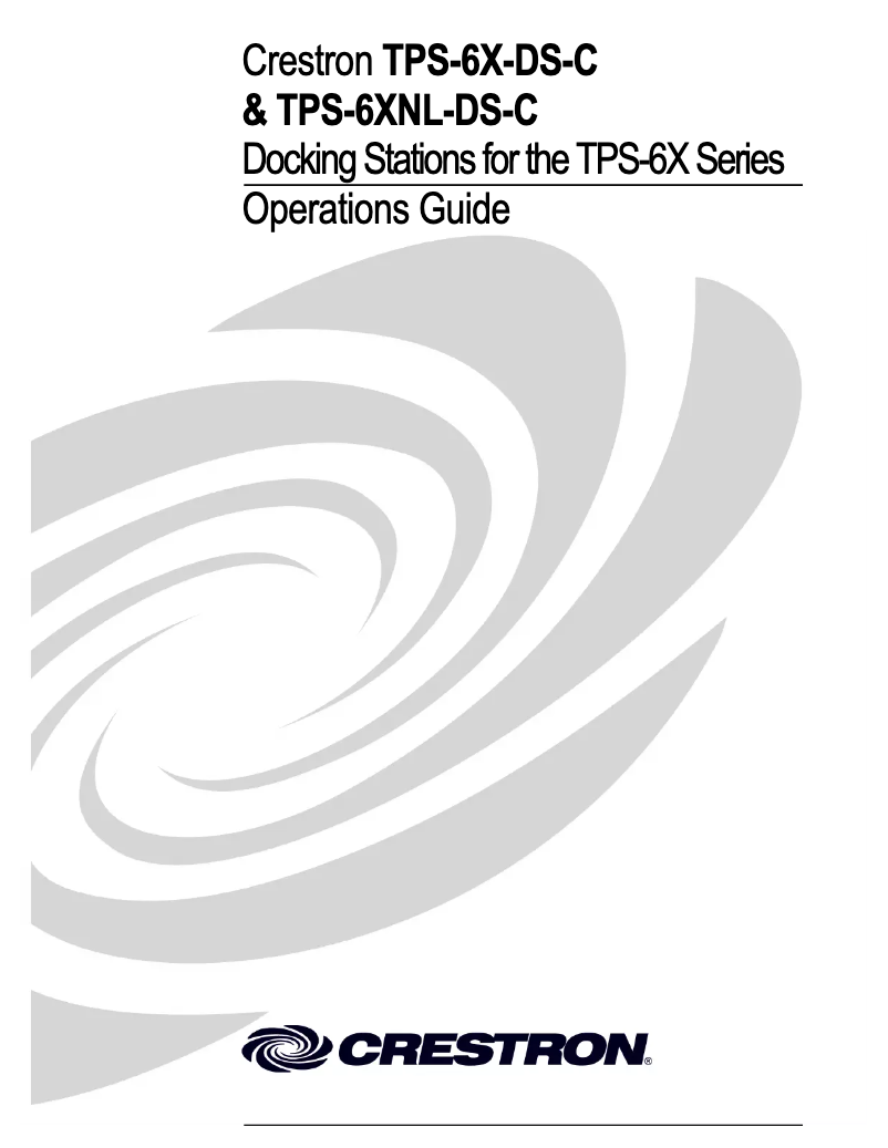 Image de la première page du manuel de l'appareil TPS-6X-DS-C