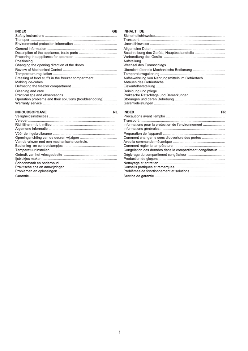 Page 1 de la notice Manuel utilisateur Exquisit F 2455S