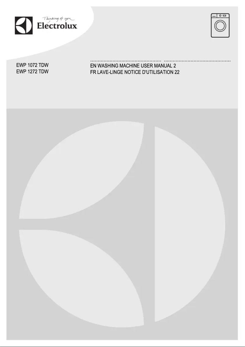 Page n°1 - Manuel utilisateur Electrolux EWP 1272 TDW