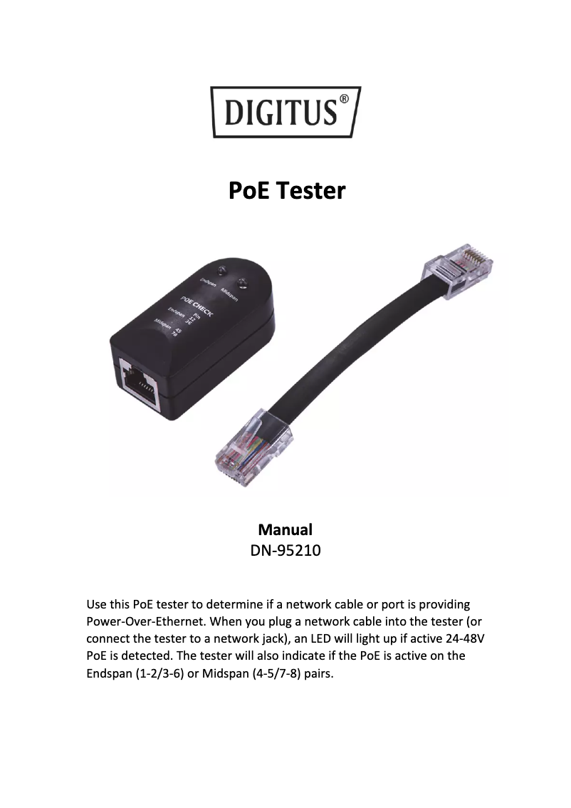 Page n°1 - Mode d'emploi Digitus DN-95210
