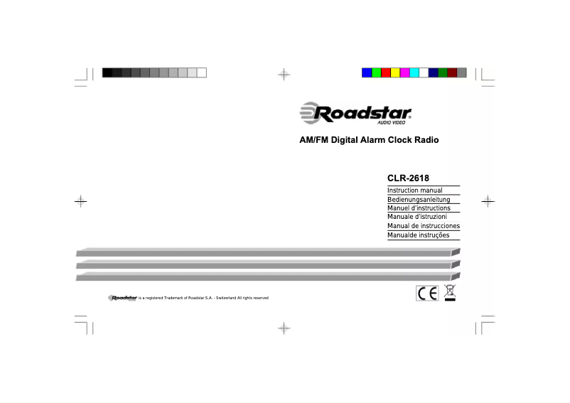 Page 1 de la notice Manuel utilisateur Roadstar CLR-2618