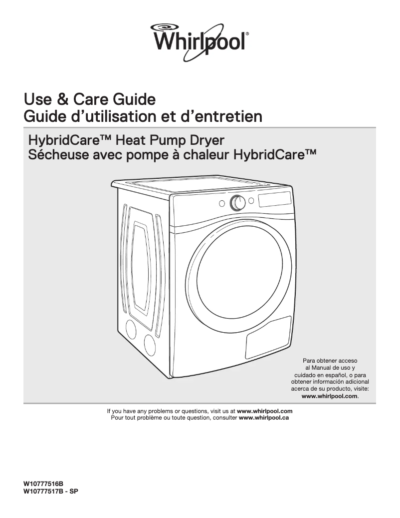 Image de la première page du manuel de l'appareil WED7990F