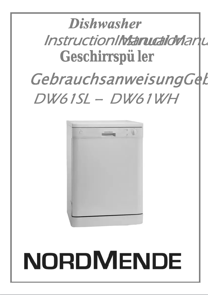 Image de la première page du manuel de l'appareil DW61SL