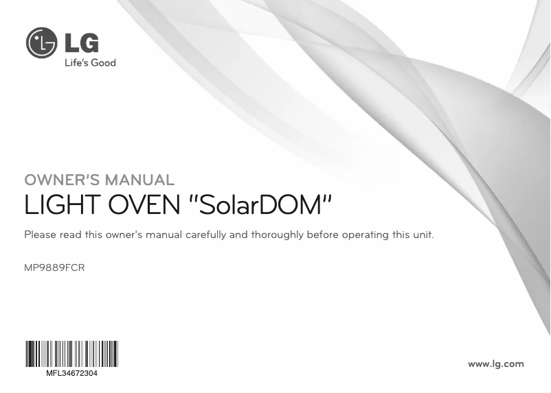 Página 1 del manual Manual de usuario LG MP9889FCR