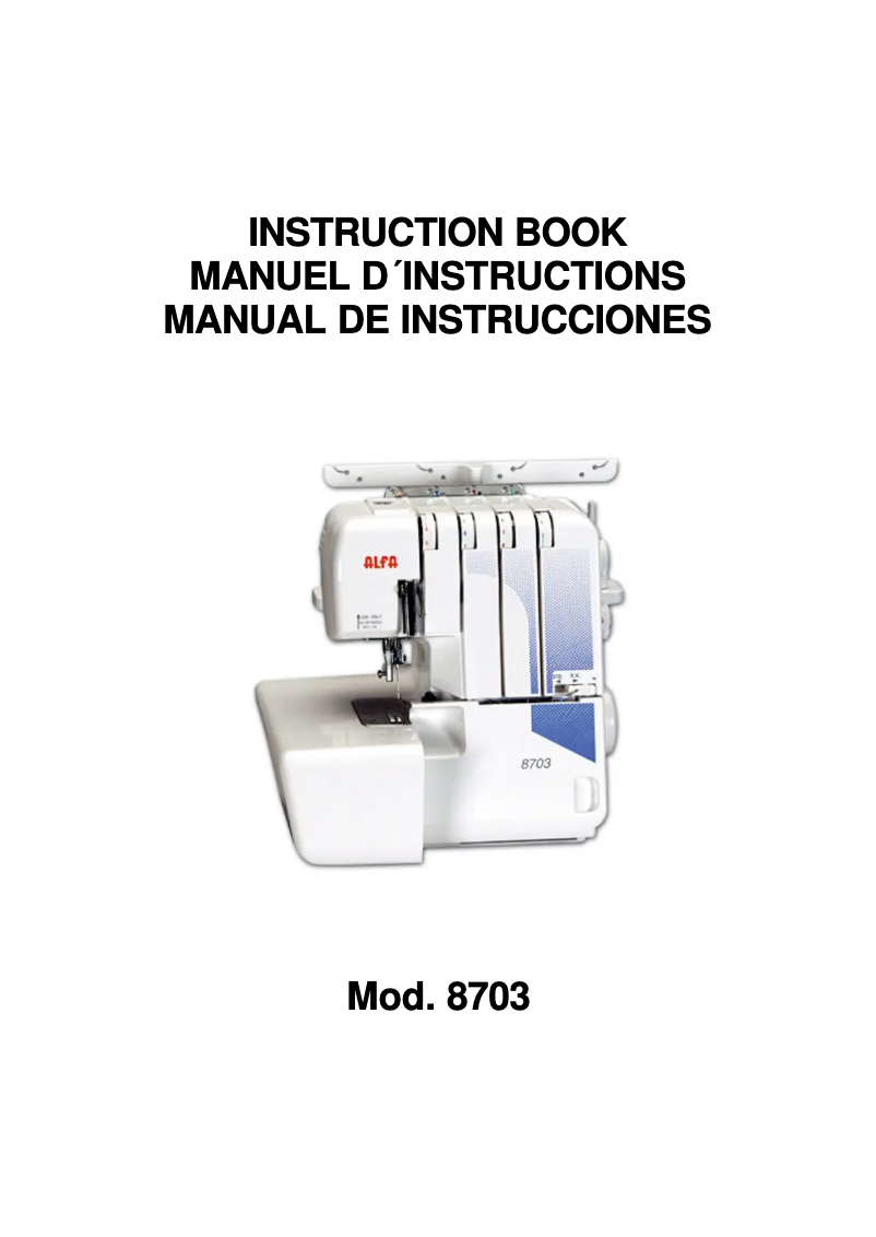 Página 1 del manual Manual de usuario Alfa 8703