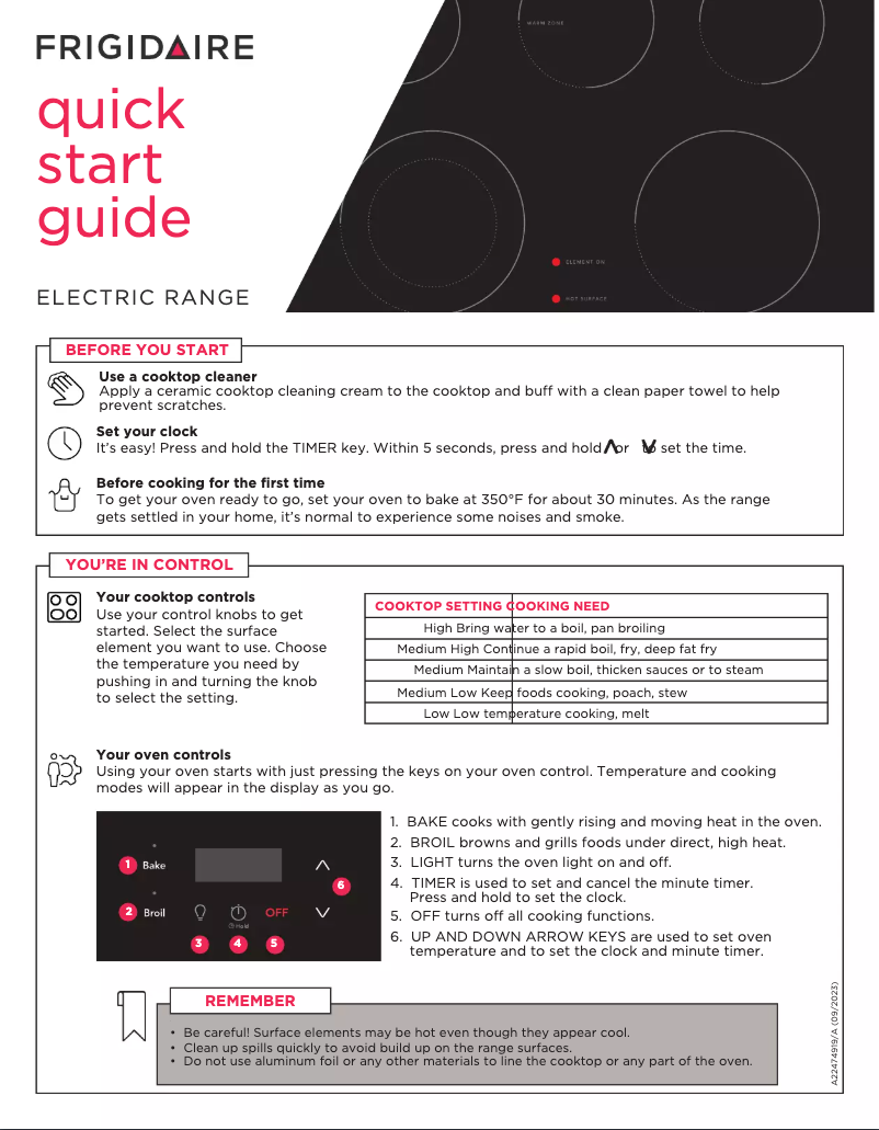 Image de la première page du manuel de l'appareil FCRE3052BS