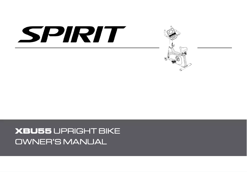 Page 1 de la notice Manuel utilisateur Spirit Fitness XIC600