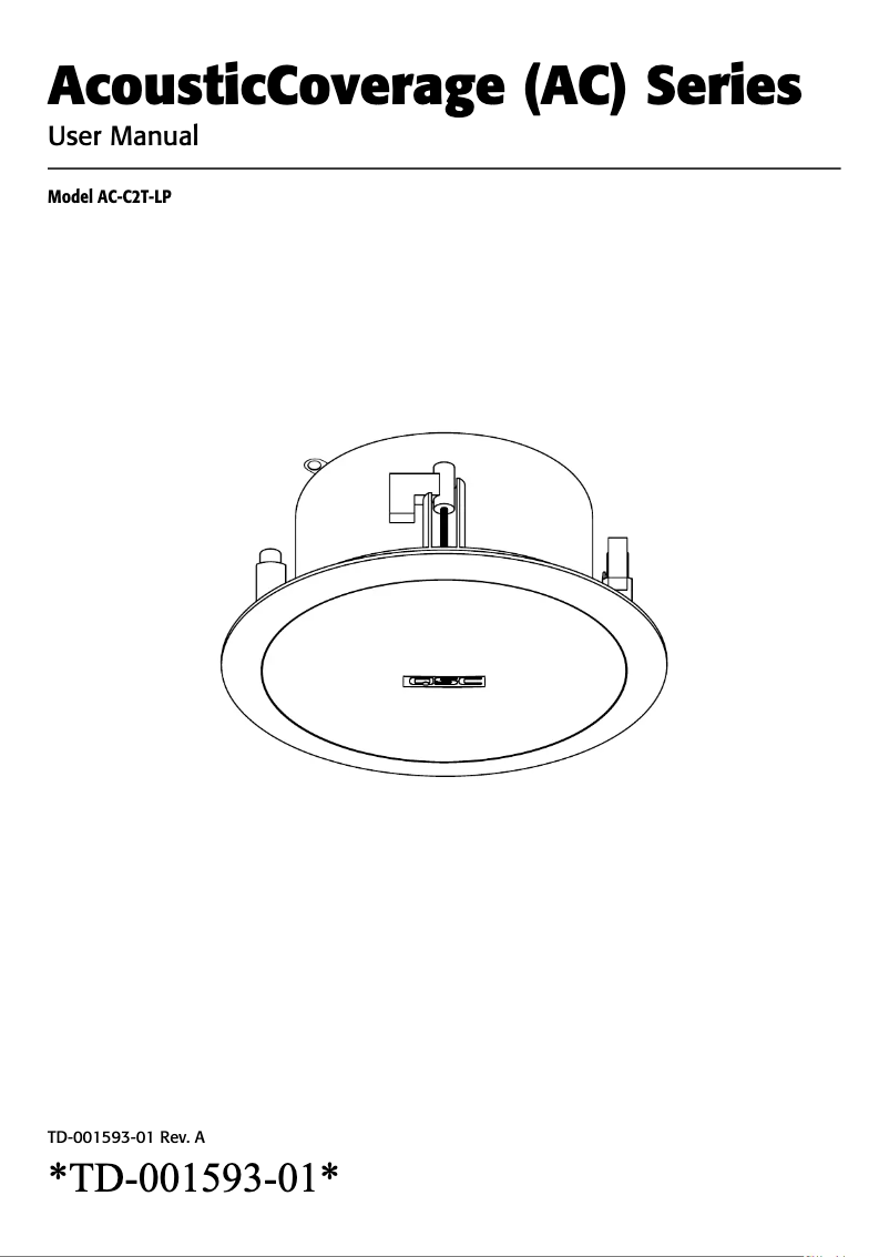 Page 1 de la notice Manuel utilisateur QSC AcousticCoverage AC-C2T-LP