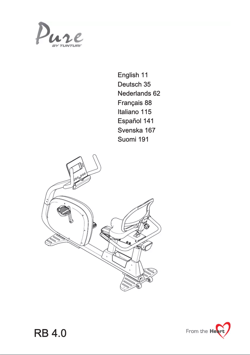 Image de la première page du manuel de l'appareil Pure Bike R 4.0 - RB 4.0