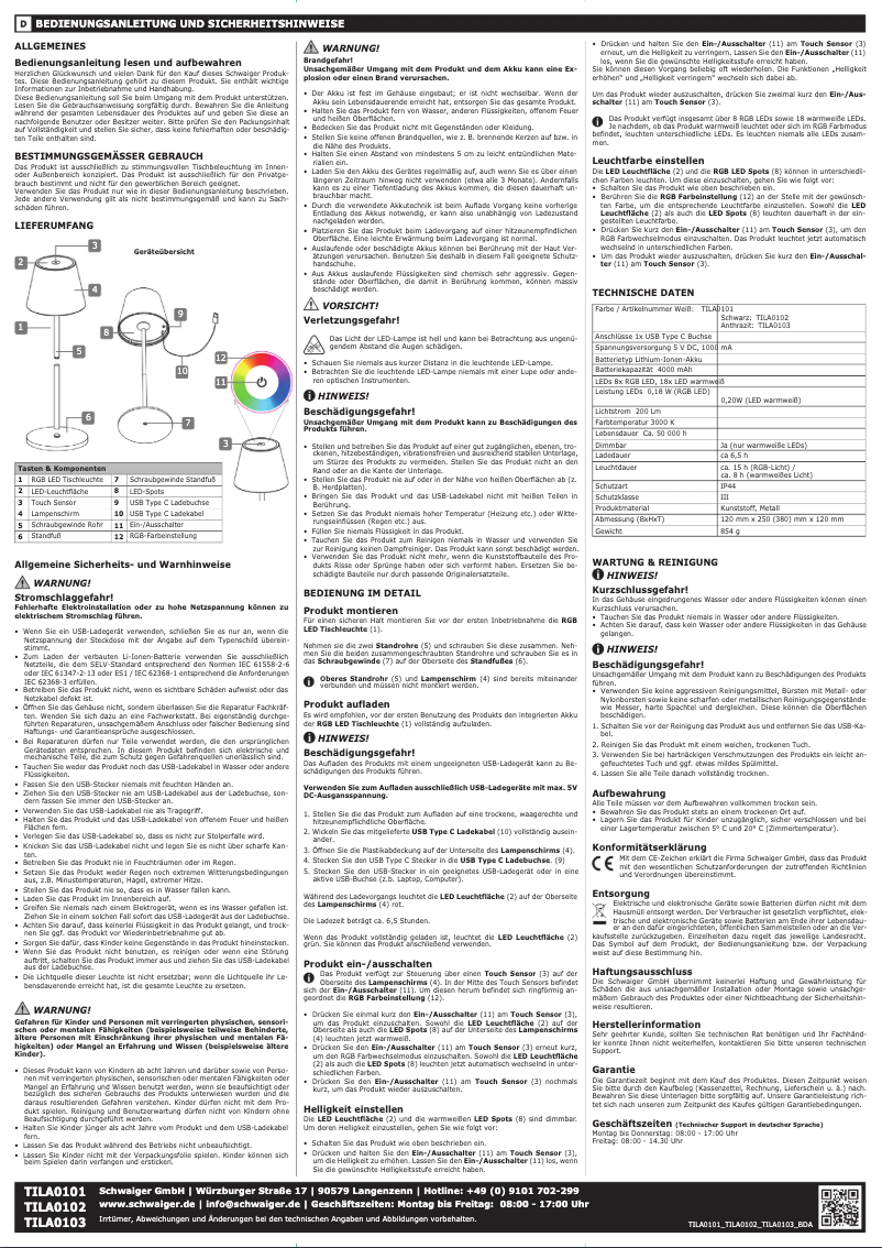 Image de la première page du manuel de l'appareil TILA0101