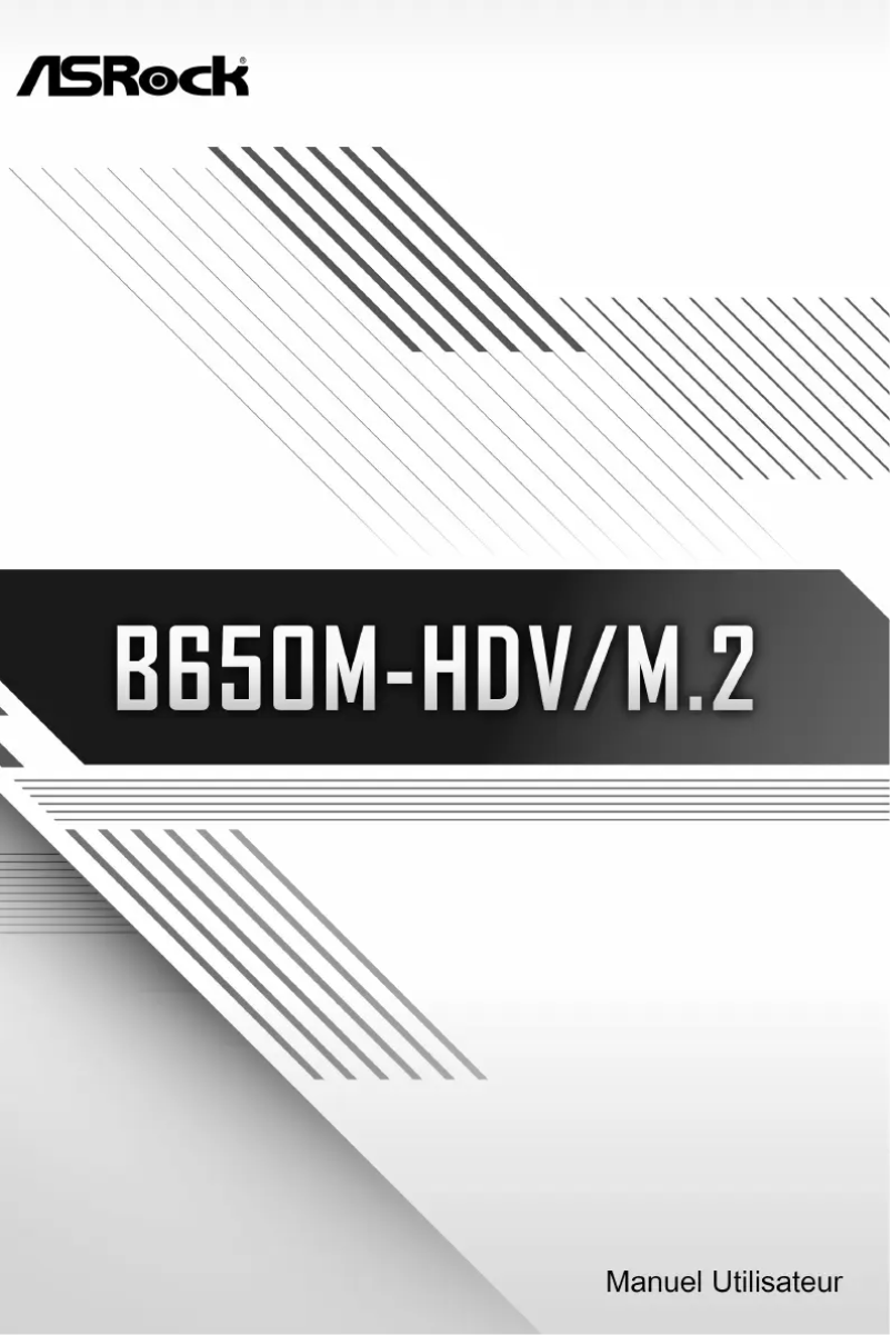 Page n°1 - Manuel utilisateur Asrock B650M-HDV/M.2