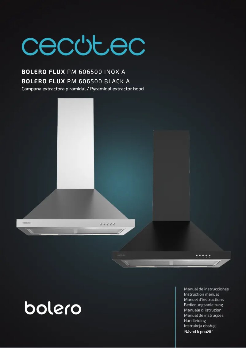 Page 1 de la notice Manuel utilisateur Cecotec Bolero Flux PM 606500 Inox A