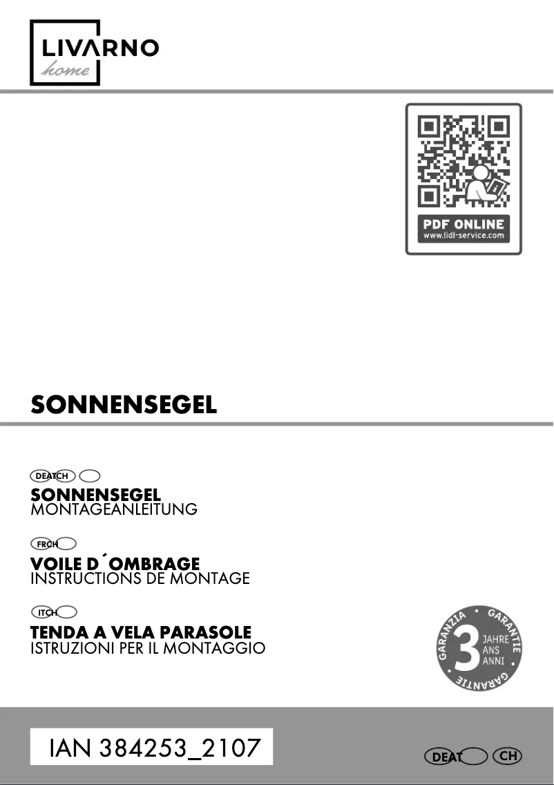 Page 1 de la notice Manuel utilisateur Livarno Lux IAN 384253