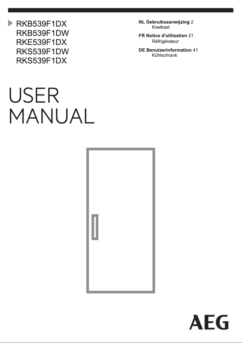 Image de la première page du manuel de l'appareil RKE539F1DX