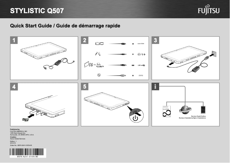 Page n°1 - Manuel utilisateur Fujitsu Stylistic Q507
