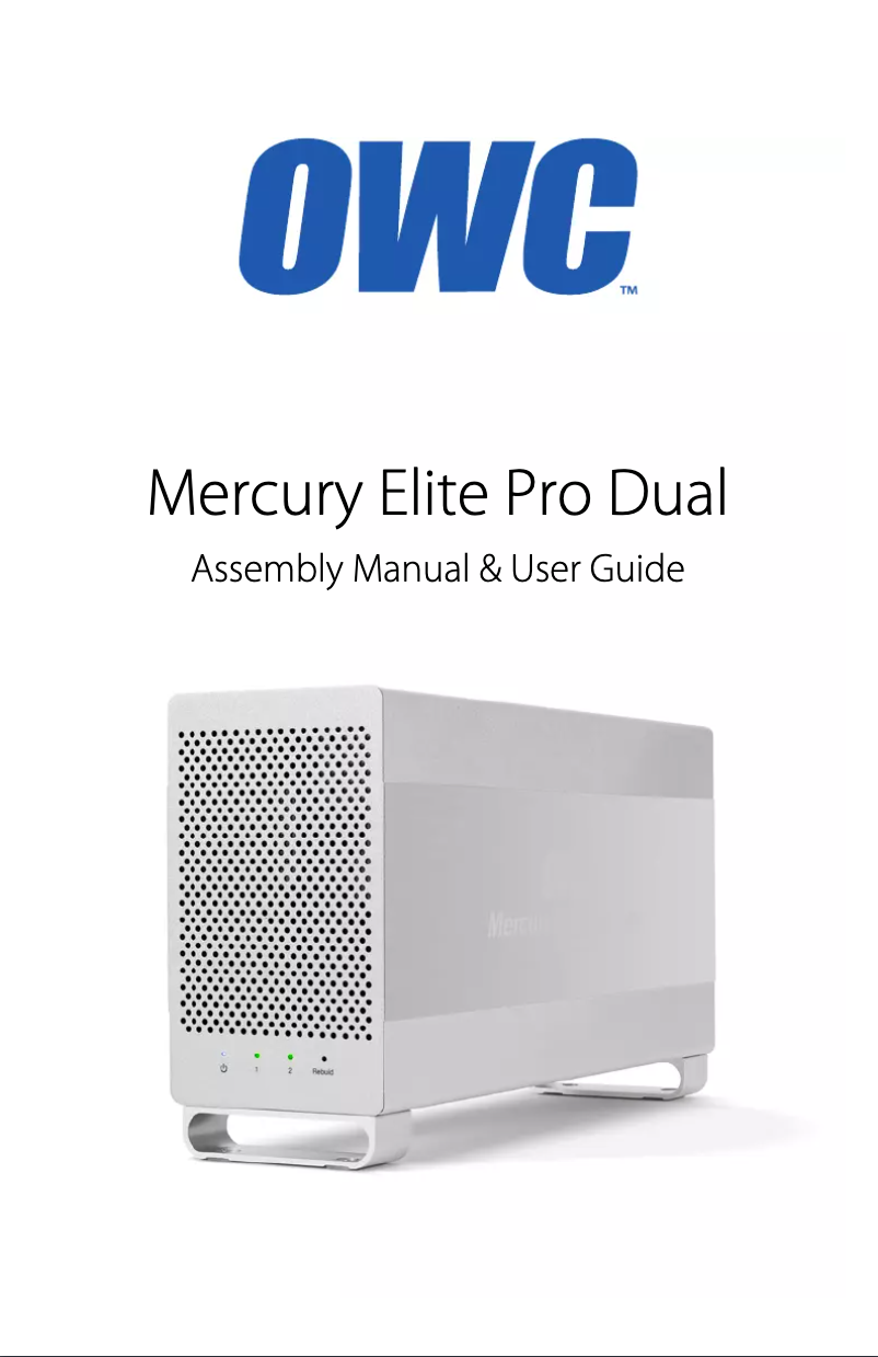 Image de la première page du manuel de l'appareil Mercury Elite Pro