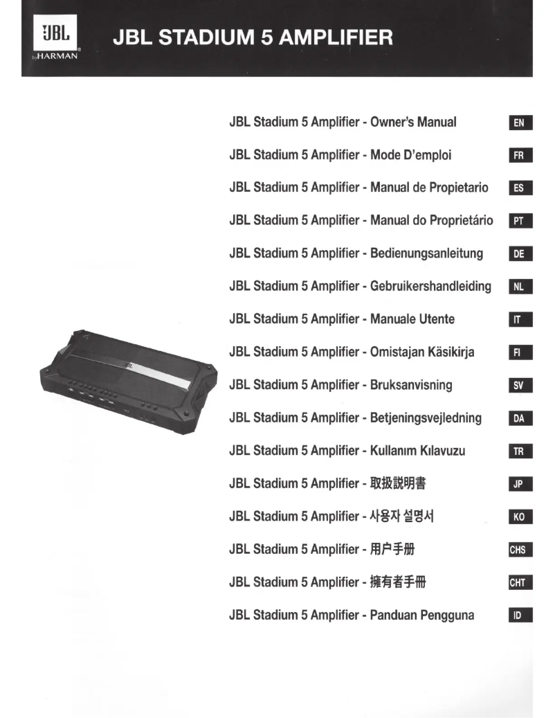 Page 1 de la notice Manuel utilisateur JBL Stadium 5