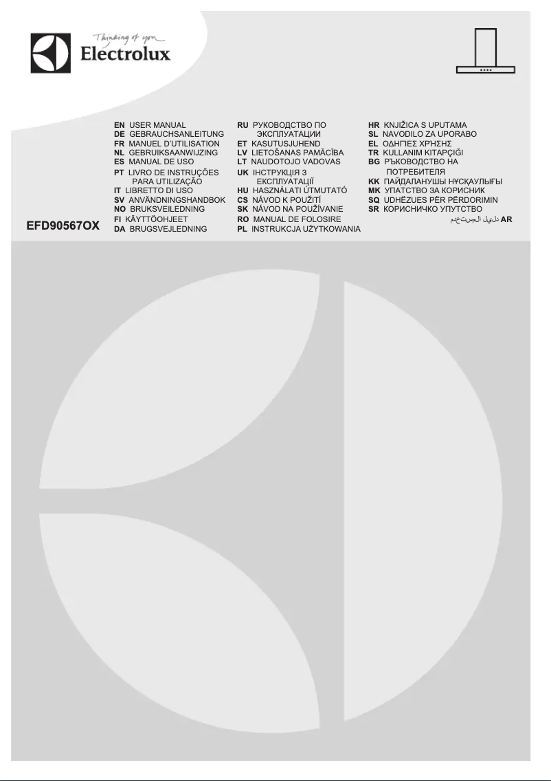 Page n°1 - Manuel utilisateur Electrolux EFD90567OX