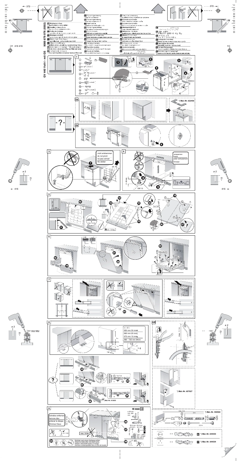 Page 1 de la notice Guide d'installation Bosch SPV69T40EU