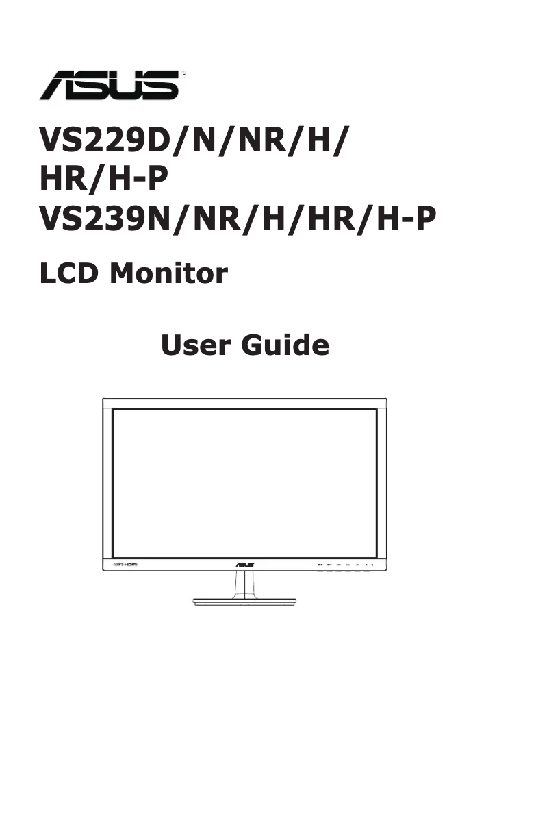 Page 1 de la notice Manuel utilisateur Asus VS239HR