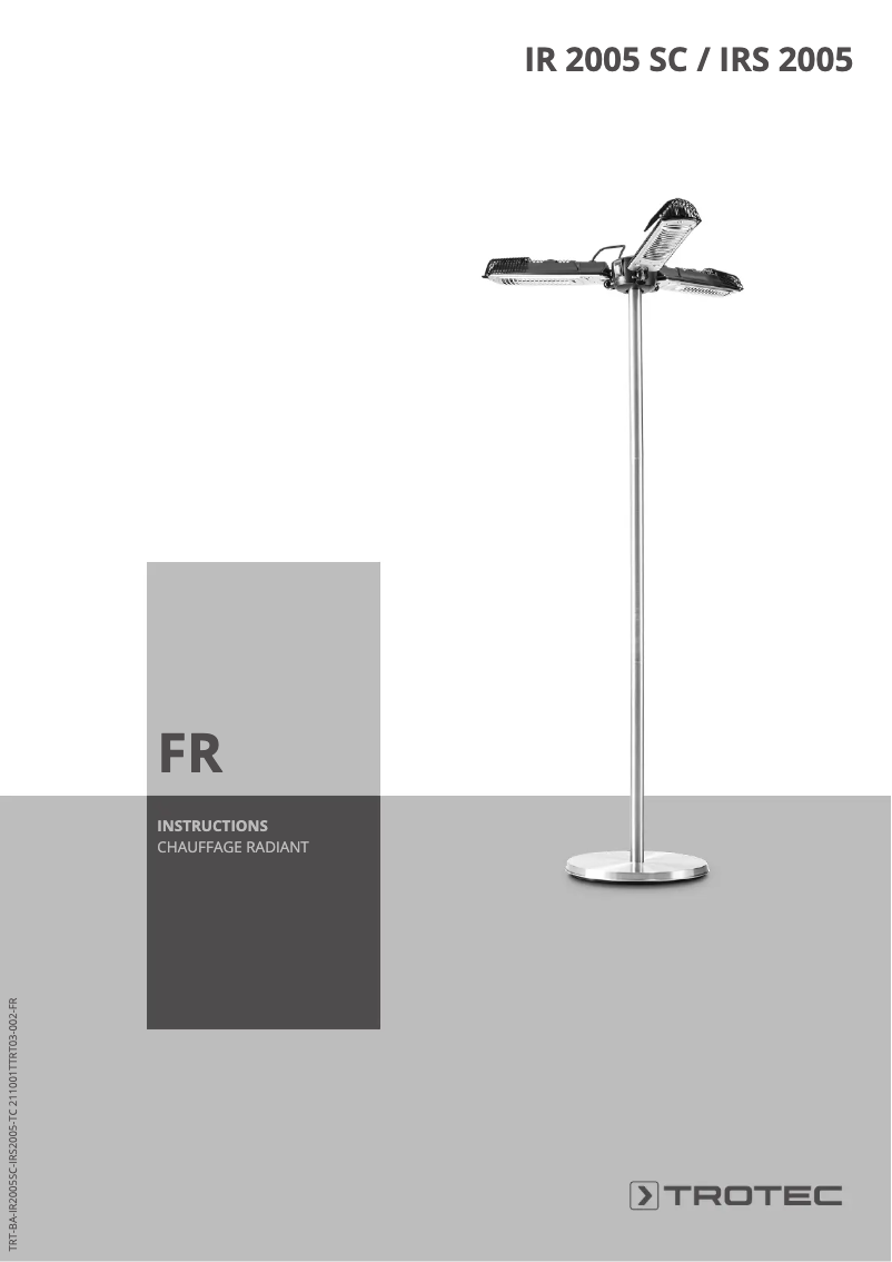Imagen de la primera página del manual del dispositivo IR 2005 SC