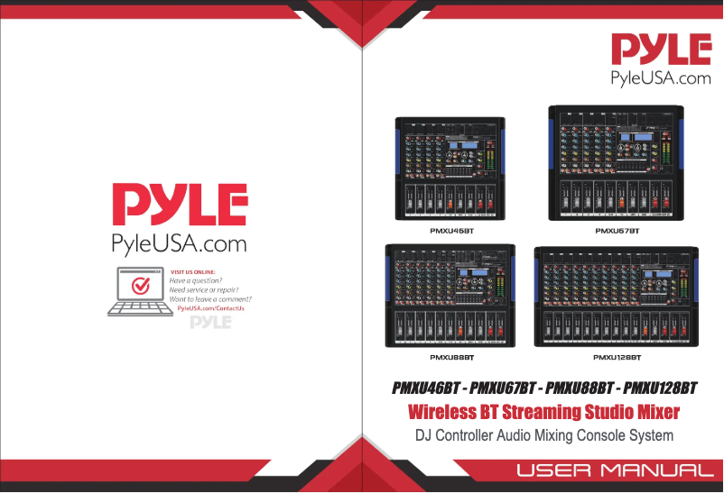 Page 1 de la notice Manuel utilisateur Pyle PMXU128BT