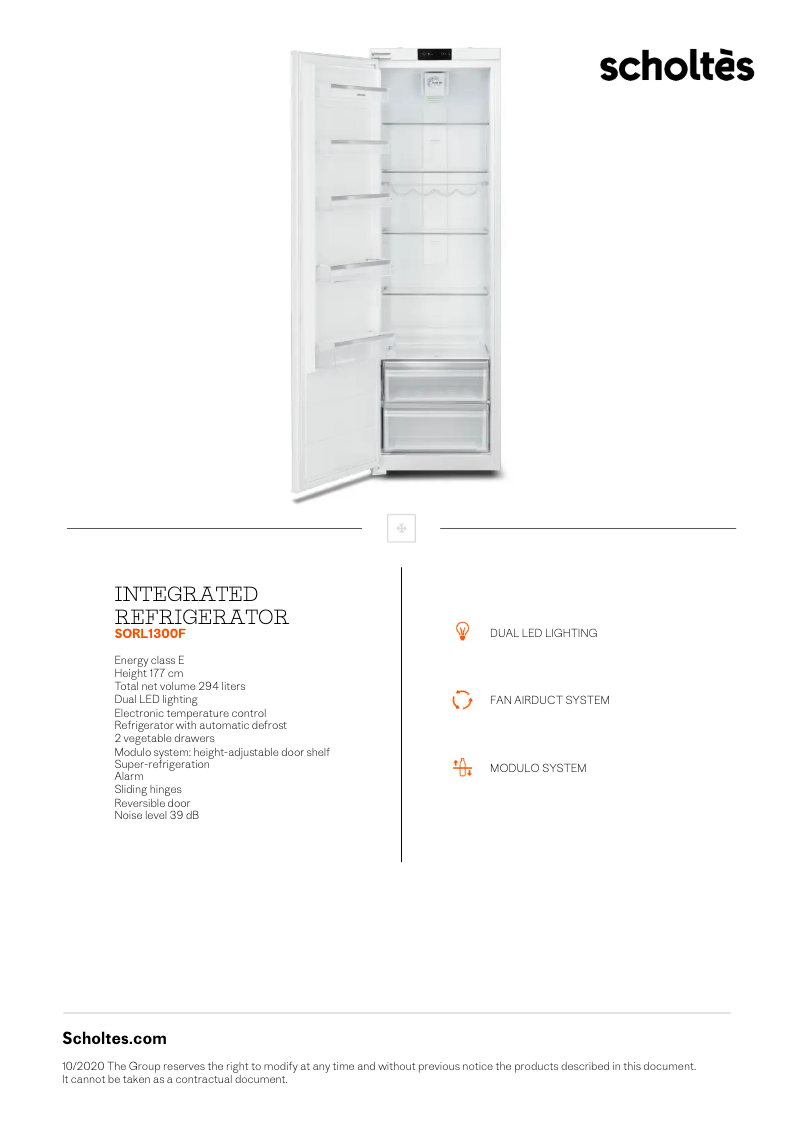 Image de la première page du manuel de l'appareil SORL1300F