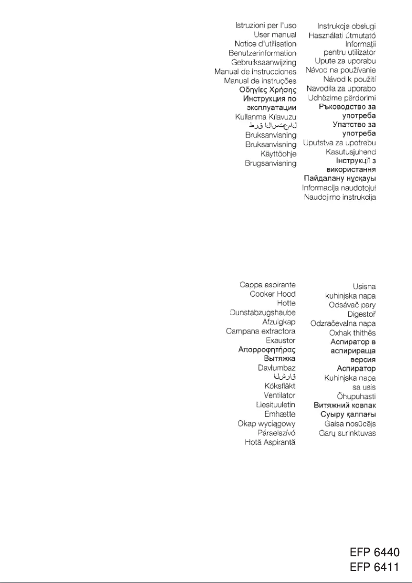 Page 1 de la notice Manuel utilisateur Electrolux EFP6440X