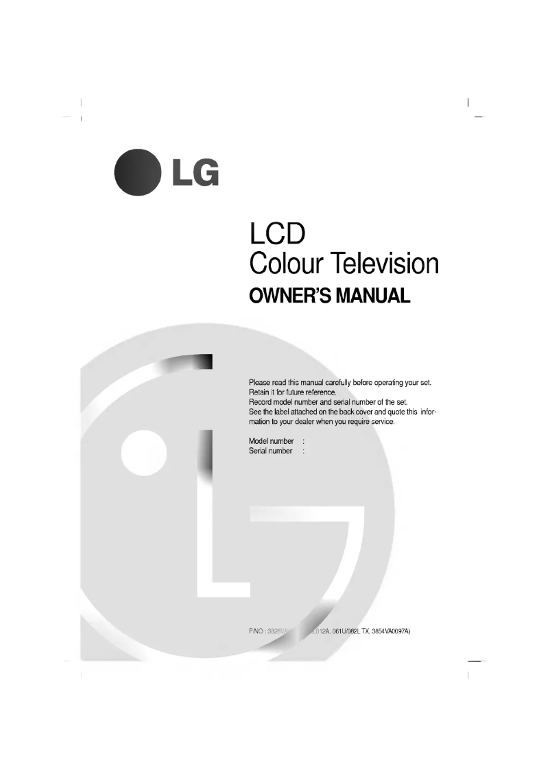 Página 1 del manual Manual de usuario LG RT-15LA31