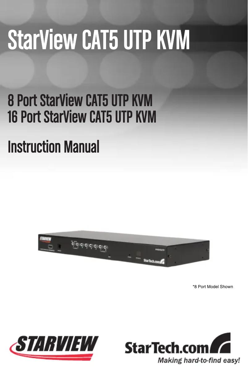 Página 1 del manual Manual de usuario StarTech.com SV831DUTP