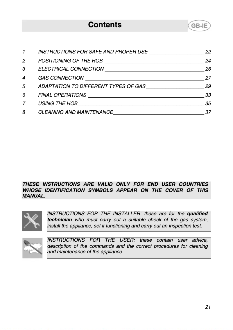 Page n°1 - Manuel utilisateur Smeg SRV576AL