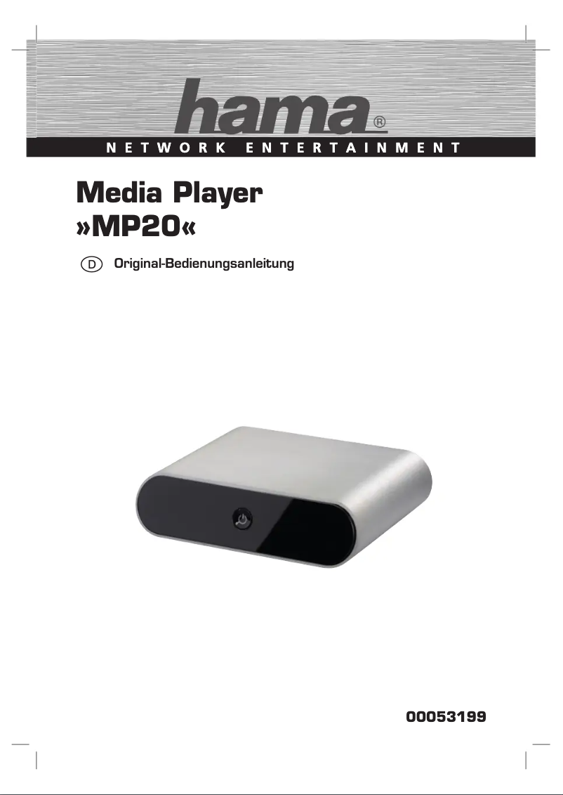 Page 1 de la notice Manuel utilisateur Hama Media-Player MP20